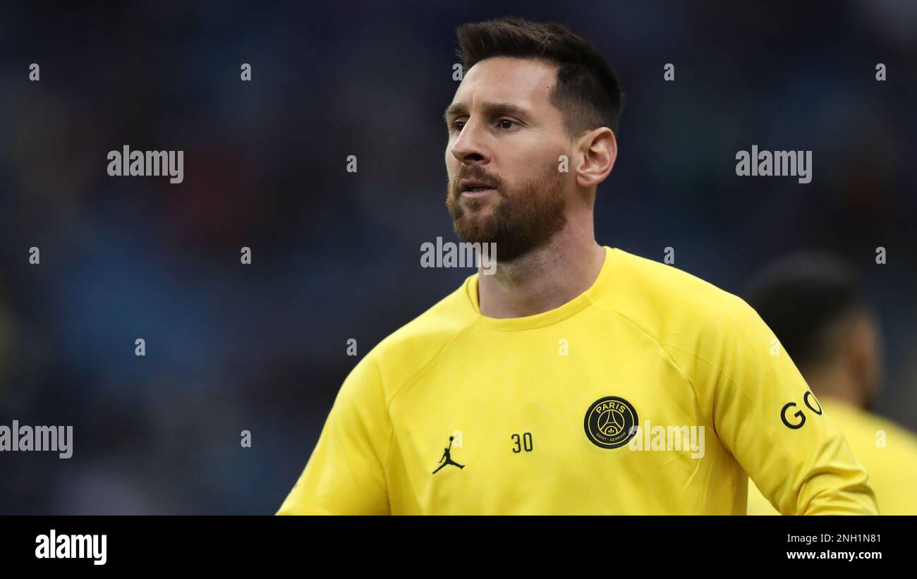 Lionel messi dell'Argentina scalda il Priore Riyadh All-Star XI contro il Paris Saint-Germain FC allo stadio King Fahd il 19 gennaio 2023 a Riyadh, in Arabia Saudita. Foto di Stringer/Power Sport Images Foto Stock