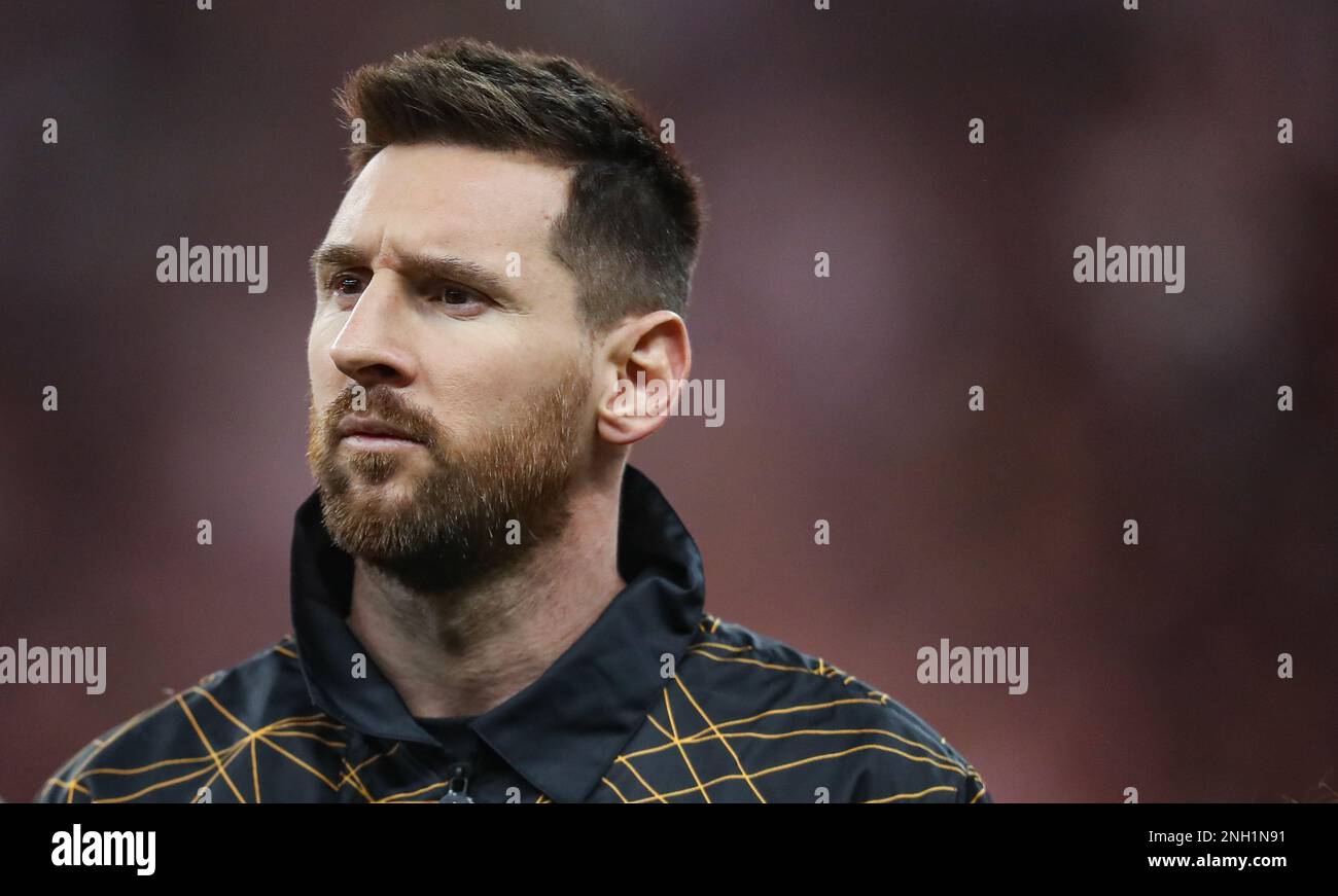 Lionel messi guarda al Priore del Riyadh All-Star XI vs Paris Saint-Germain FC allo Stadio King Fahd il 19 gennaio 2023 a Riyadh, in Arabia Saudita. Foto di Stringer/Power Sport Images Foto Stock