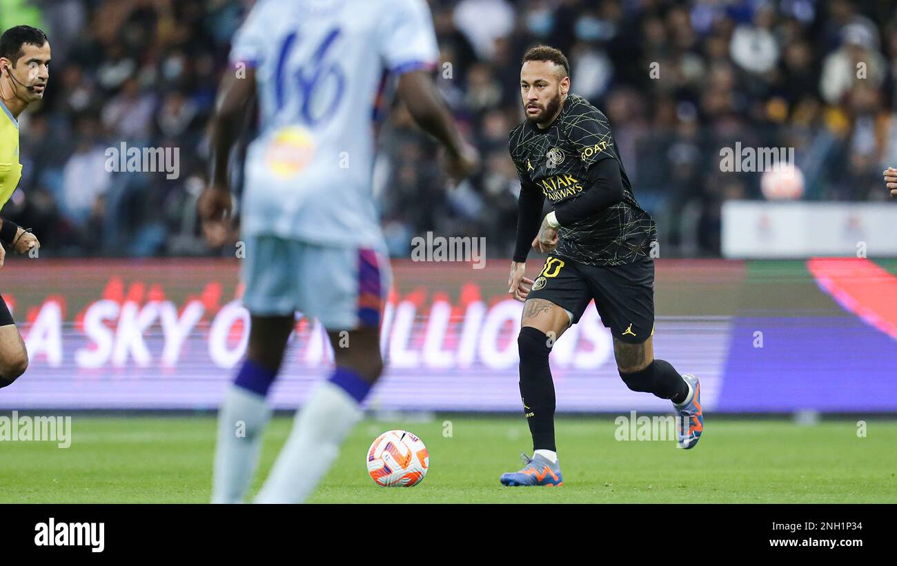 Neymar Jr in azione durante il Riyadh All-Star XI vs Paris Saint-Germain FC allo Stadio King Fahd il 19 gennaio 2023 a Riyadh, Arabia Saudita. Foto di Stringer/Power Sport Images Foto Stock