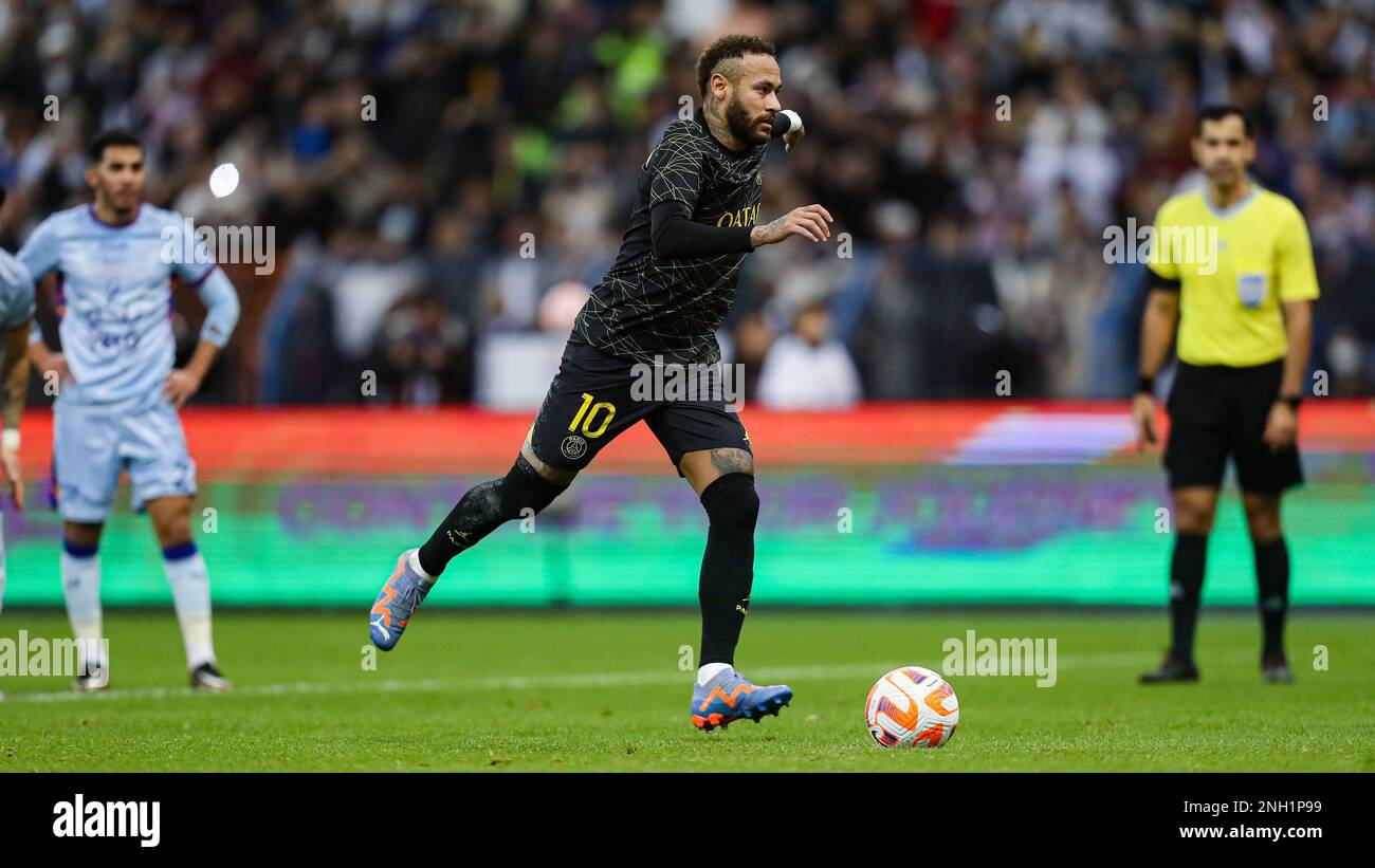 Neymar Jr in azione durante il Riyadh All-Star XI vs Paris Saint-Germain FC allo Stadio King Fahd il 19 gennaio 2023 a Riyadh, Arabia Saudita. Foto di Stringer/Power Sport Images Foto Stock