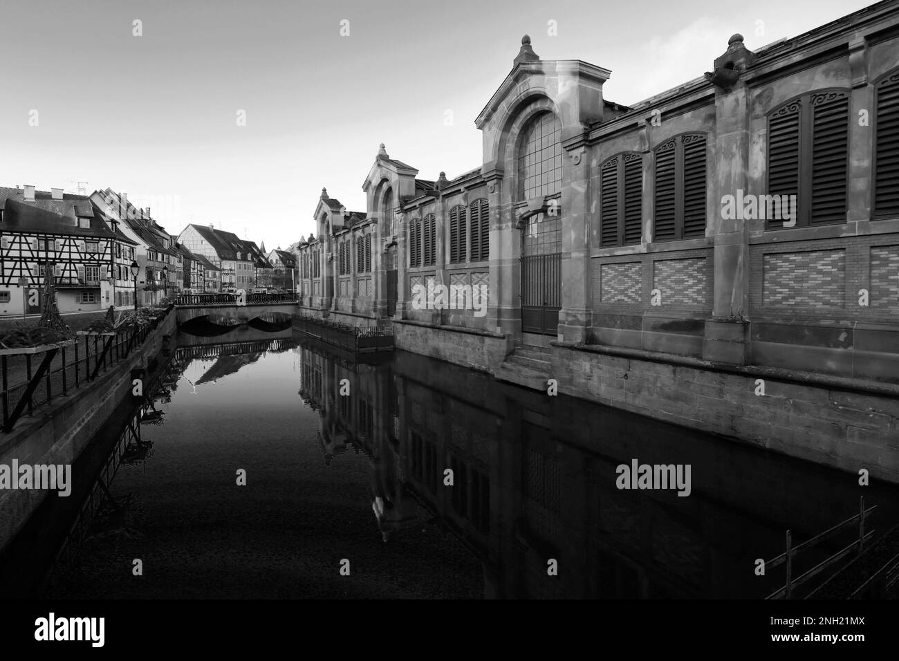 La piscina coperta market building, Colmar città, vino Alsaziano area, Alsazia, Francia, Europa Foto Stock