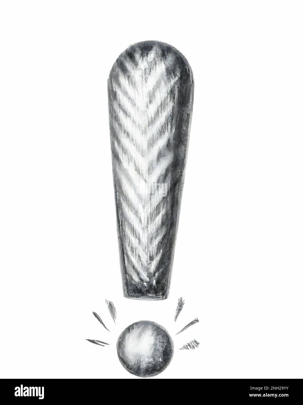 punto esclamativo del disegno Foto Stock