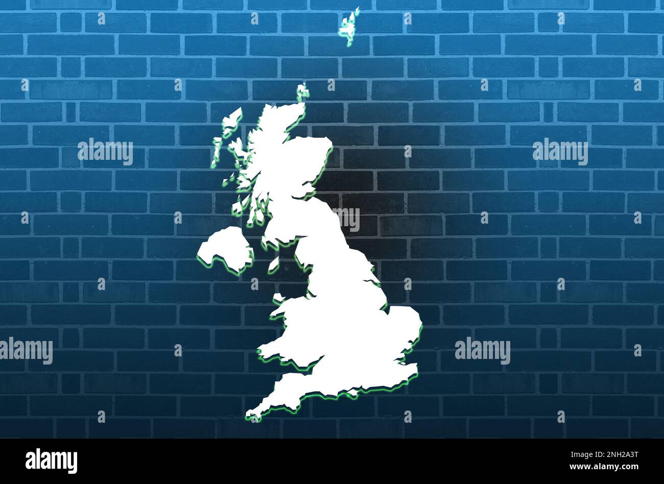 Mappa neon UK Foto Stock