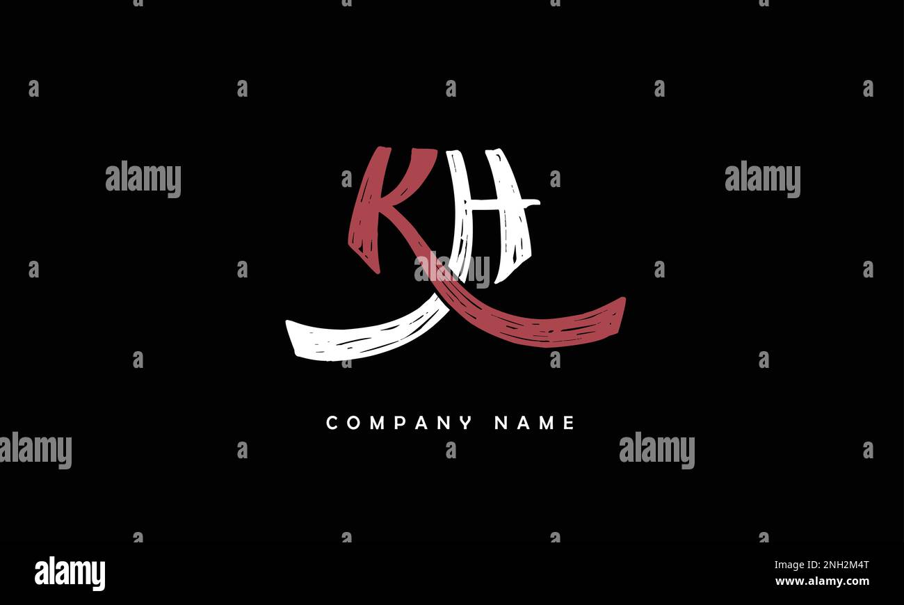 KH, HK lettere astratta Monogramma con logo Illustrazione Vettoriale