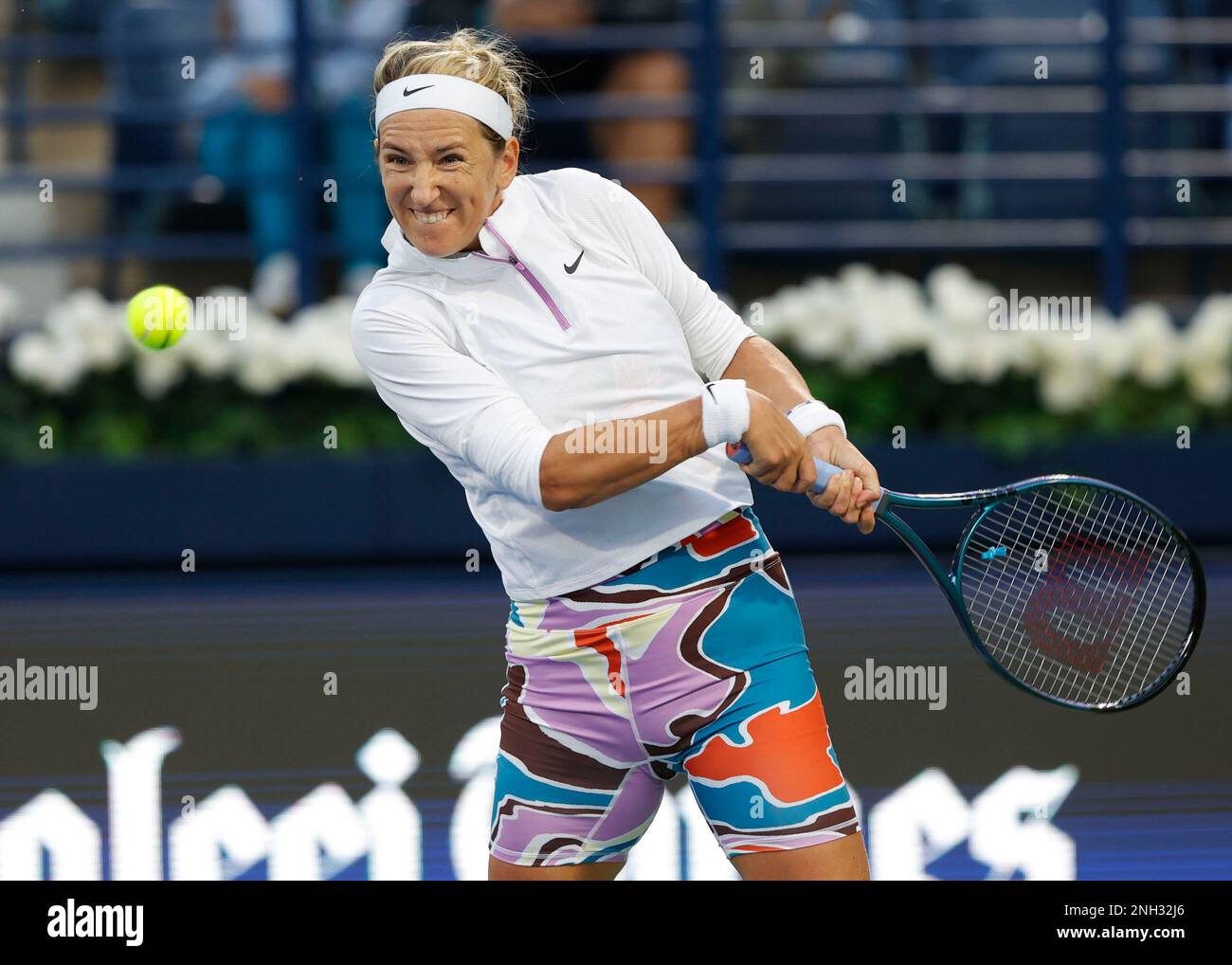 Dubai, Emirati Arabi Uniti, 20th. Feb, 2023. Tennista Victoria Azarenka al torneo dei Dubai Duty Free Tennis Championships al Dubai Duty Free Tennis Stadium lunedì 20 febbraio 2023., © Juergen Hasenkopf / Alamy Live News Foto Stock