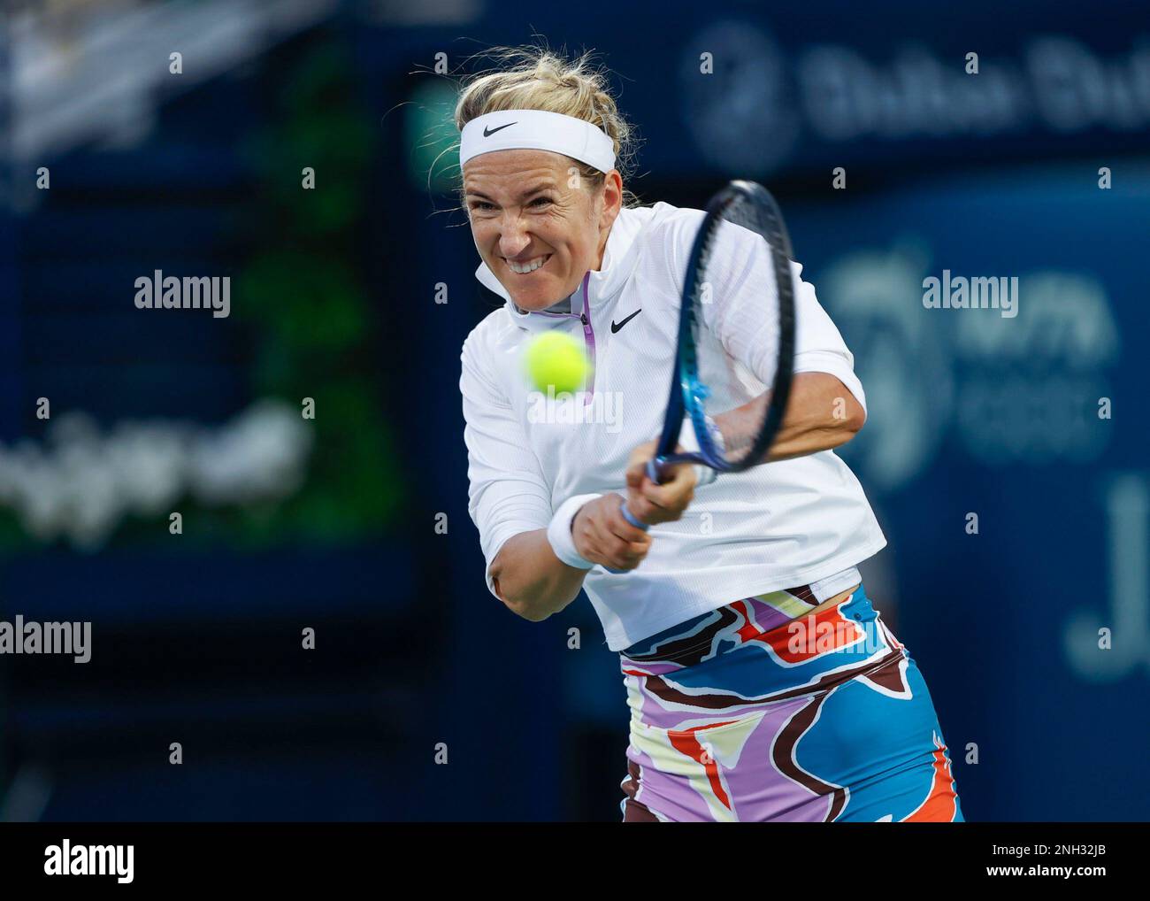 Dubai, Emirati Arabi Uniti, 20th. Feb, 2023. Tennista Victoria Azarenka al torneo dei Dubai Duty Free Tennis Championships al Dubai Duty Free Tennis Stadium lunedì 20 febbraio 2023., © Juergen Hasenkopf / Alamy Live News Foto Stock