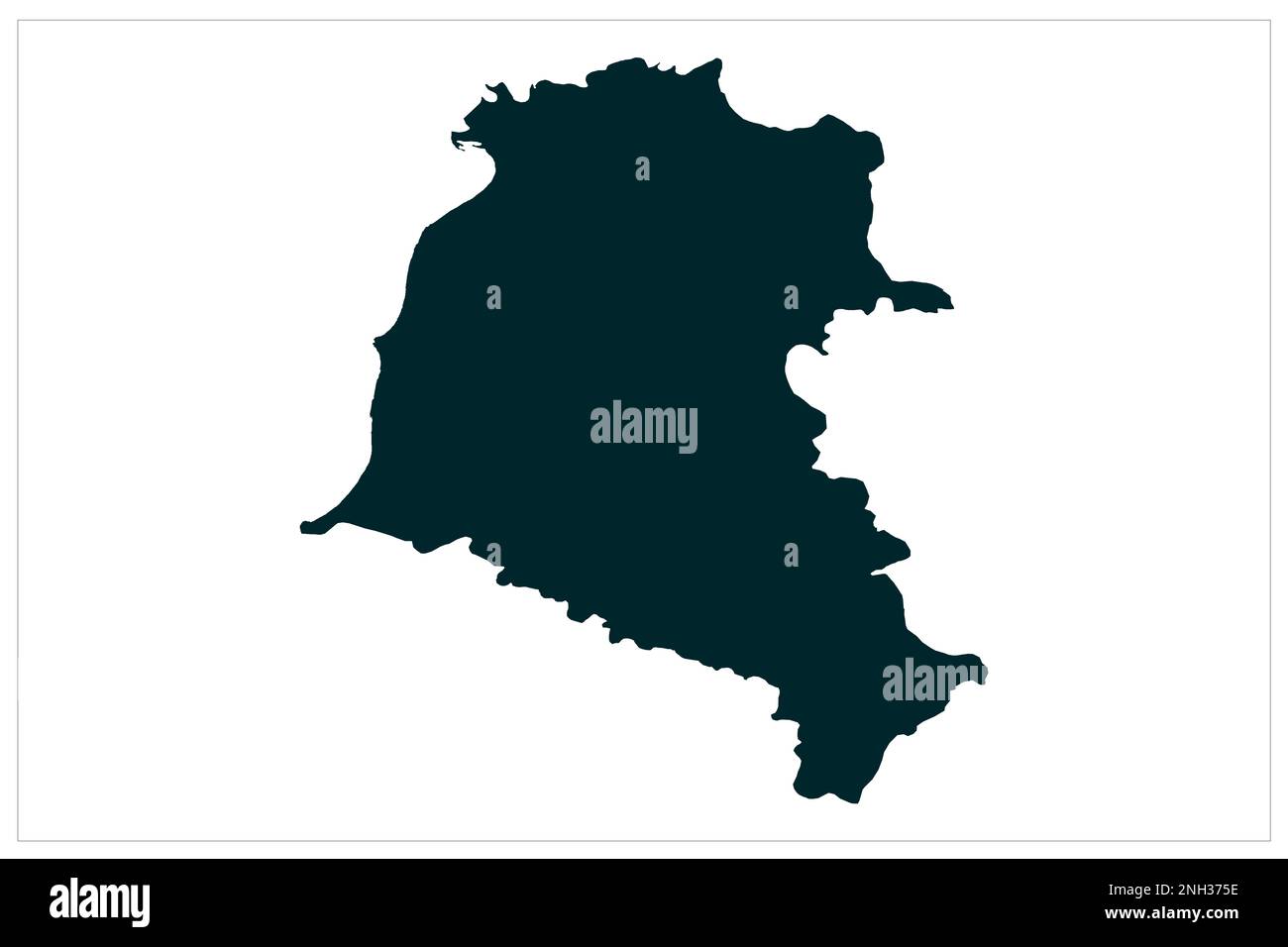 Illustrazione Fier MP su sfondo bianco, illustrazione mappa Albania Foto Stock