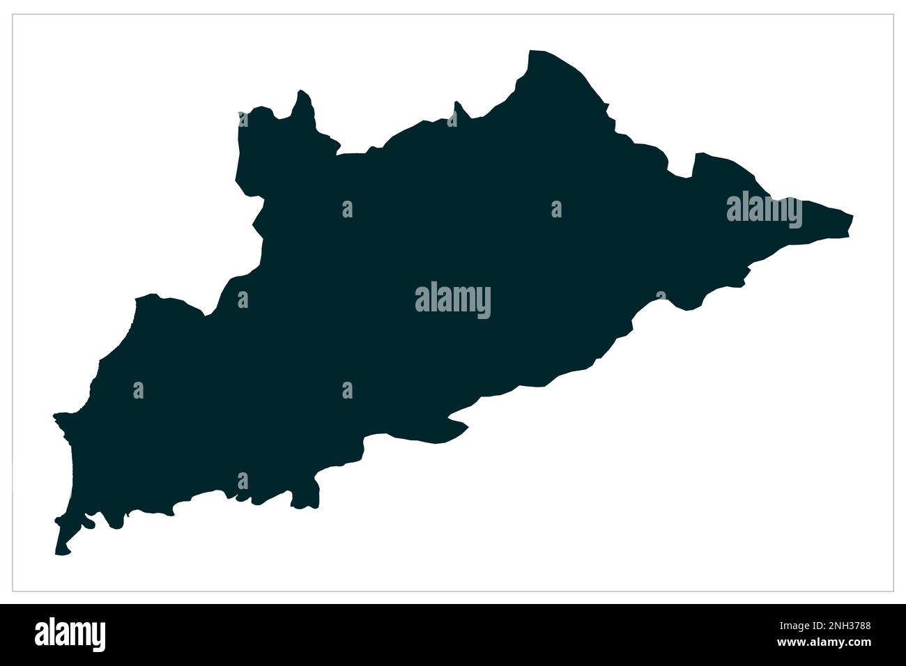 Illustrazione della mappa di Tirane su sfondo bianco , illustrazione della mappa di Albania Foto Stock