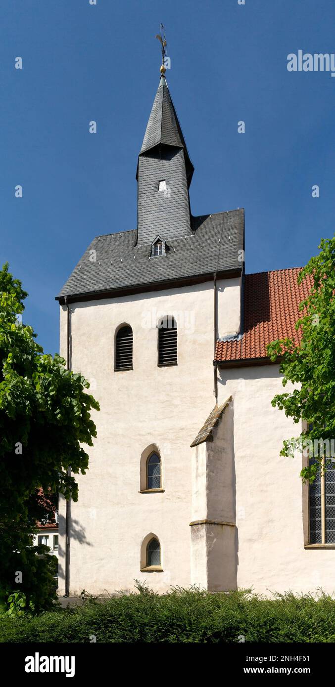 Chiesa parrocchiale protestante, Borgholzhausen, Muensterland, Renania settentrionale-Vestfalia, Germania Foto Stock
