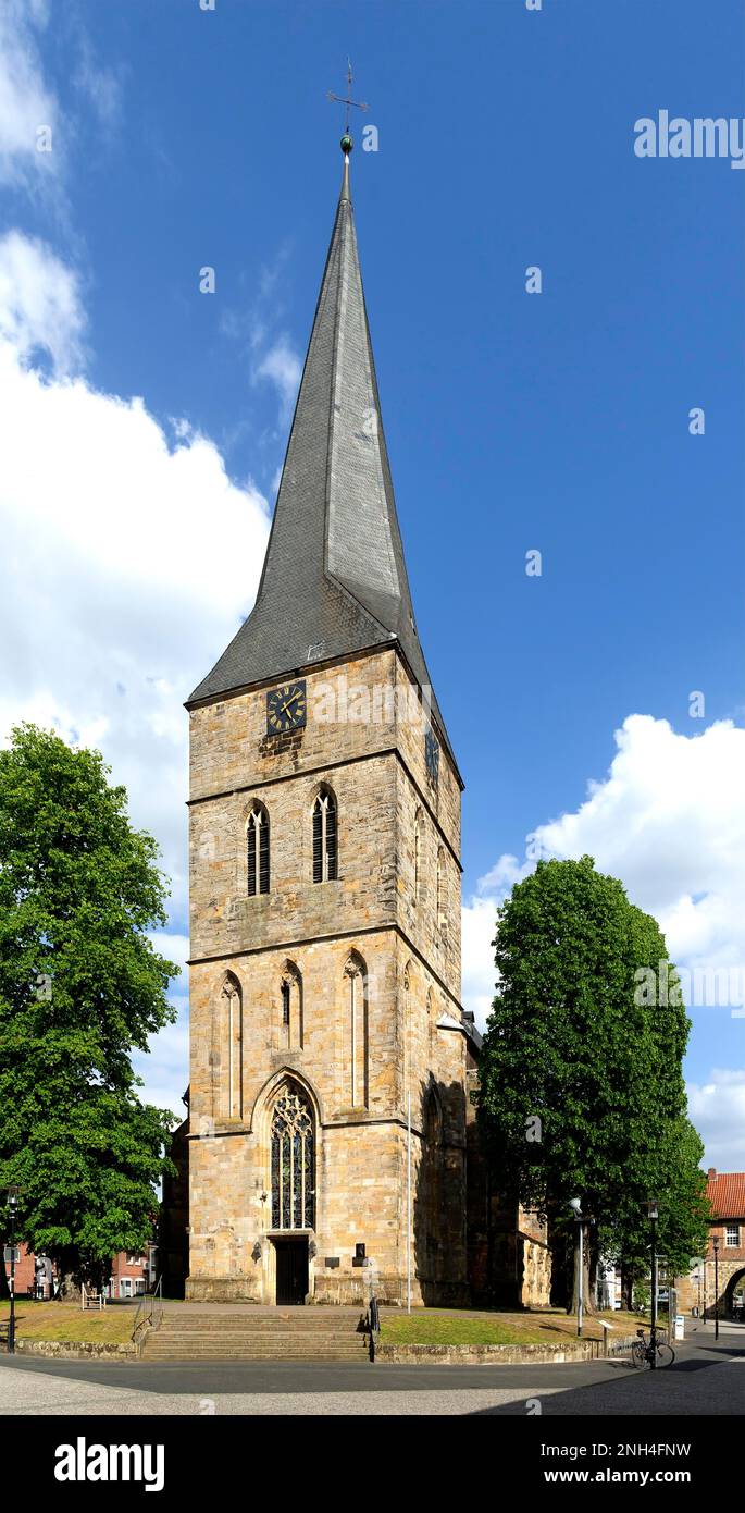 Chiesa protestante, Lengerich, Renania settentrionale-Vestfalia, Germania Foto Stock
