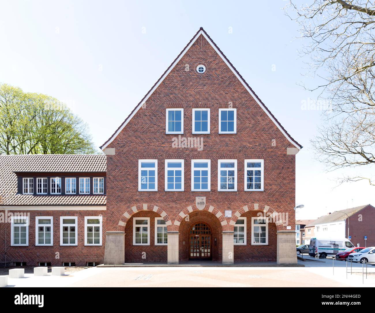 Marienschule, scuola primaria cattolica e sede della scuola di musica municipale, Stadtlohn, Muensterland, Renania settentrionale-Vestfalia, Germania Foto Stock