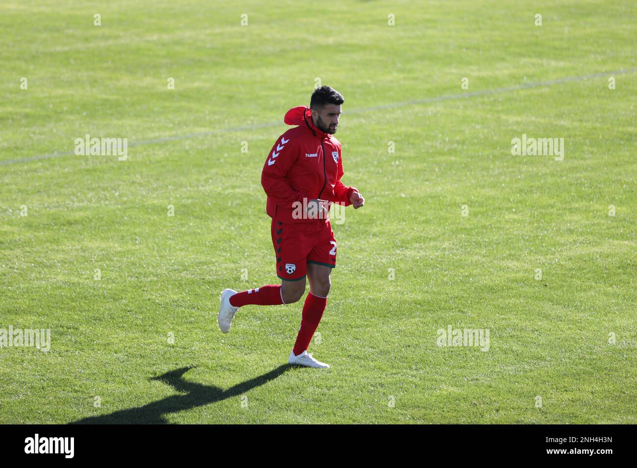 Novembre 2019 - Maziar Kouhyar, Afganistan giocatore della Nazionale di Calcio durante un campo di addestramento della Nazionale ad Antalya Turchia Foto Stock