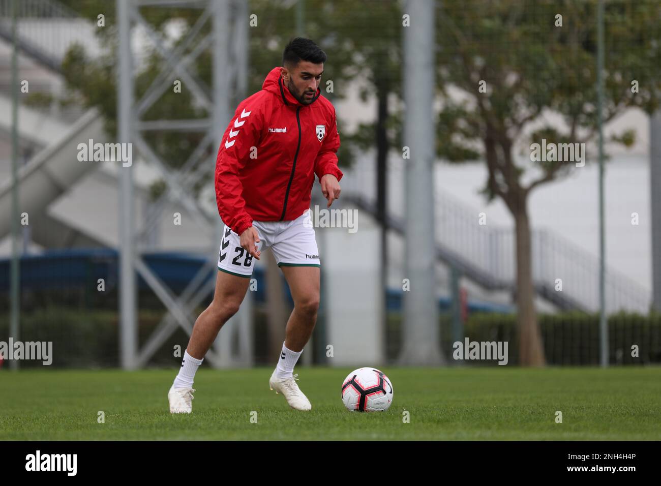 Novembre 2019 - Maziar Kouhyar, Afganistan giocatore della Nazionale di Calcio durante un campo di addestramento della Nazionale ad Antalya Turchia Foto Stock
