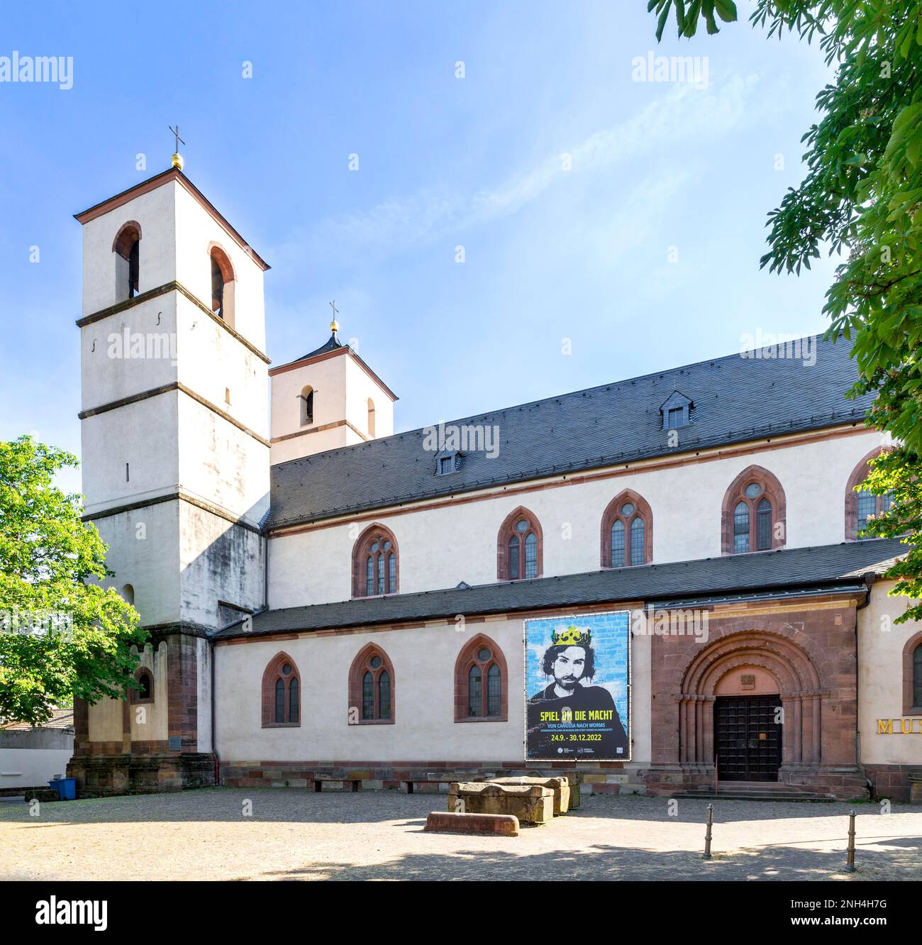 Andreasstift, ex complesso monastico con chiesa monastica, oggi museo della città, Worms, Renania-Palatinato, Germania Foto Stock