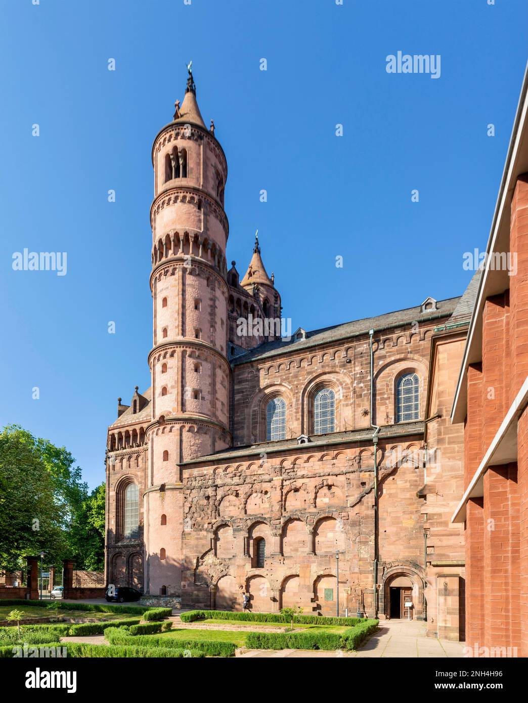 St Peters Cathedral, Worms, Renania-Palatinato, Germania Foto Stock