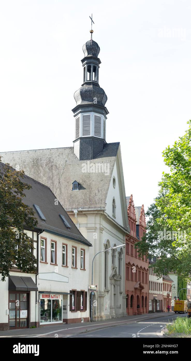 Protestante Friedrichskirche dal 174, Worms, Renania-Palatinato, Germania Foto Stock