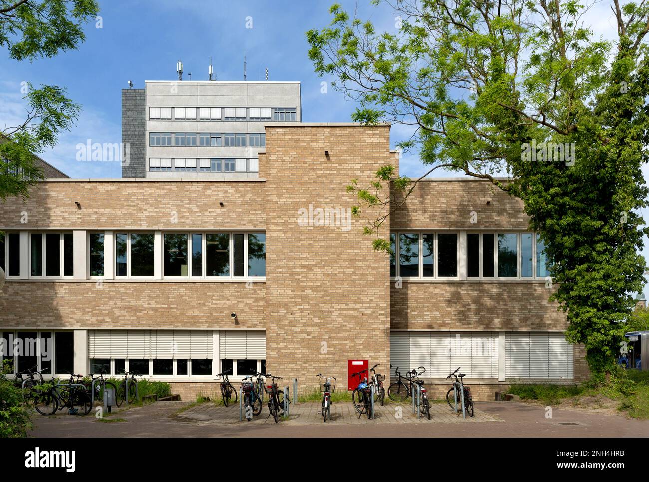 Scuole commerciali, Ibbenbueren, Renania settentrionale-Vestfalia, Germania Foto Stock