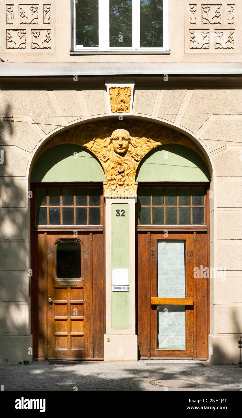 Edificio residenziale e commerciale, Art Nouveau, Untere Lube, Costanza, Baden-Wuerttemberg, Germania Foto Stock