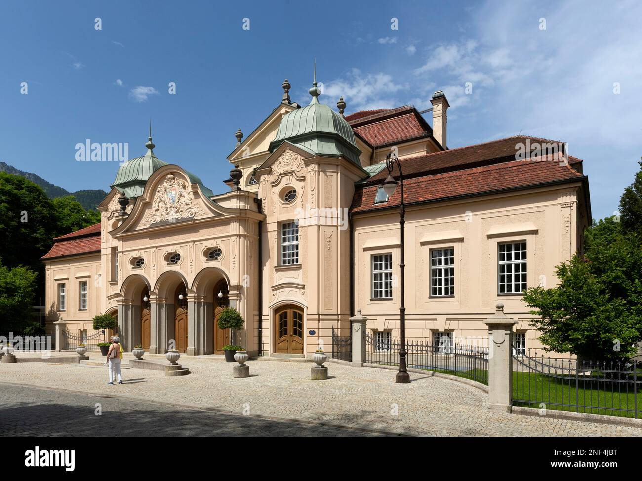 Royal spa house o state spa house, oggi centro congressi, Bad Reichenhall, alta Baviera, Baviera, Germania Foto Stock