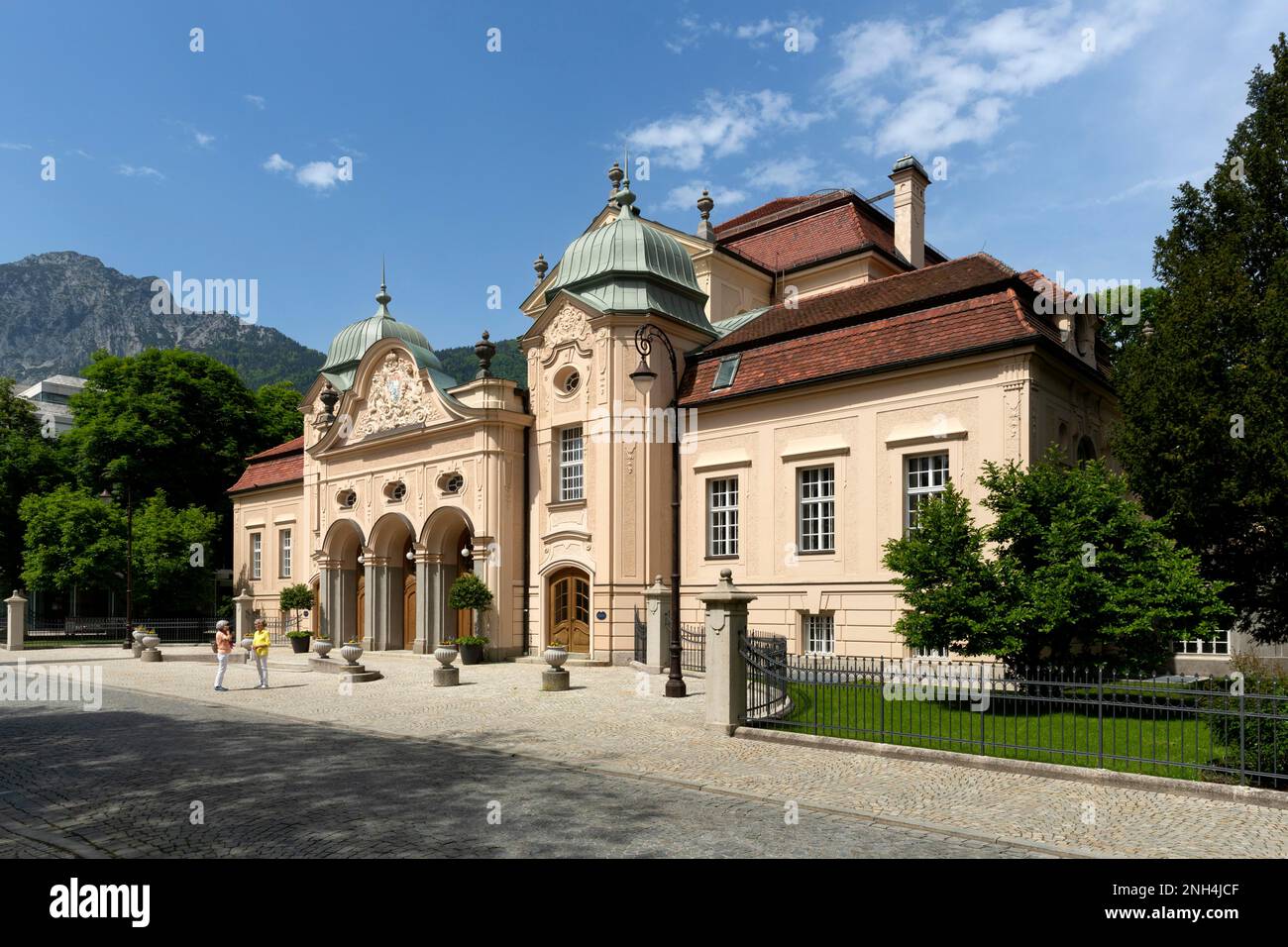 Royal spa house o state spa house, oggi centro congressi, Bad Reichenhall, alta Baviera, Baviera, Germania Foto Stock