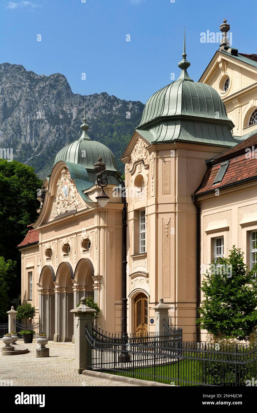 Royal spa house o state spa house, oggi centro congressi, Bad Reichenhall, alta Baviera, Baviera, Germania Foto Stock