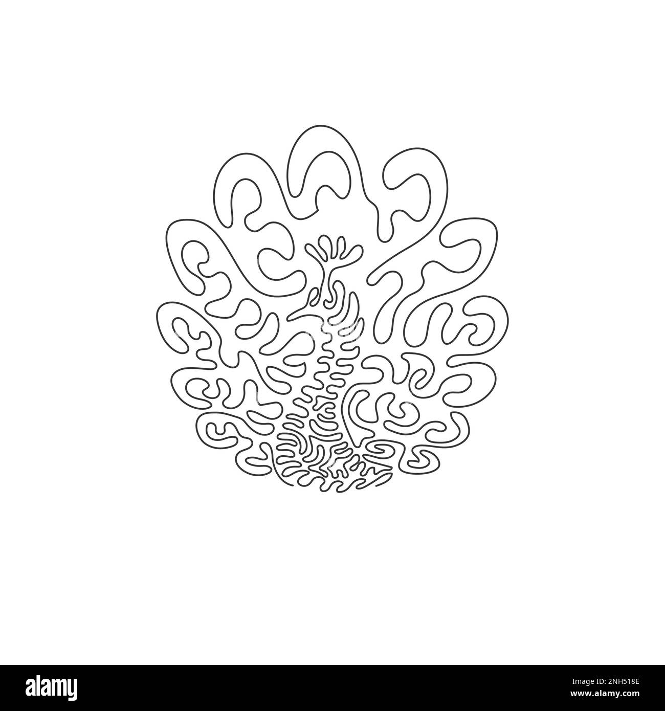 Singolo una linea ricurvi che disegna un bel pavone. Disegno a linea continua disegno vettoriale illustrazione dei pavoni che aprono le loro piume è bella Illustrazione Vettoriale