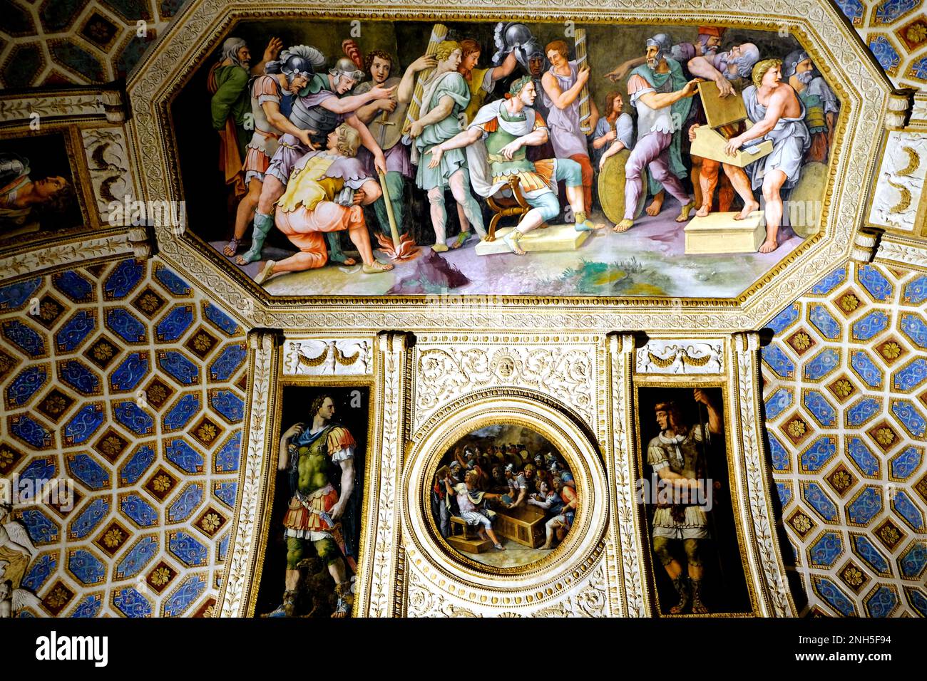 Opere nella Camera degli Imperatori di Palazzo te a Mantova Foto Stock