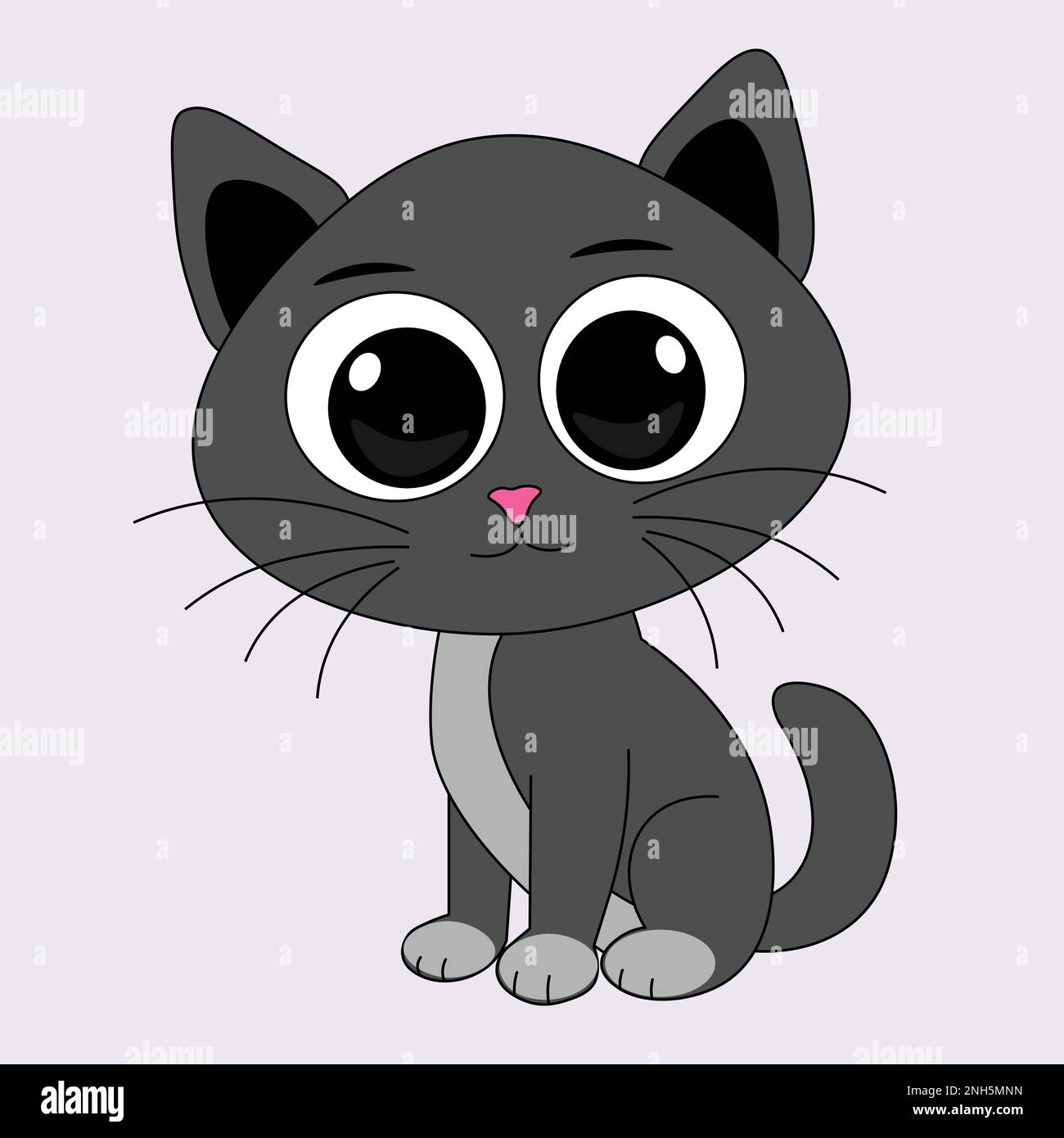 Carino gatto vettore clip art Illustrazione Vettoriale