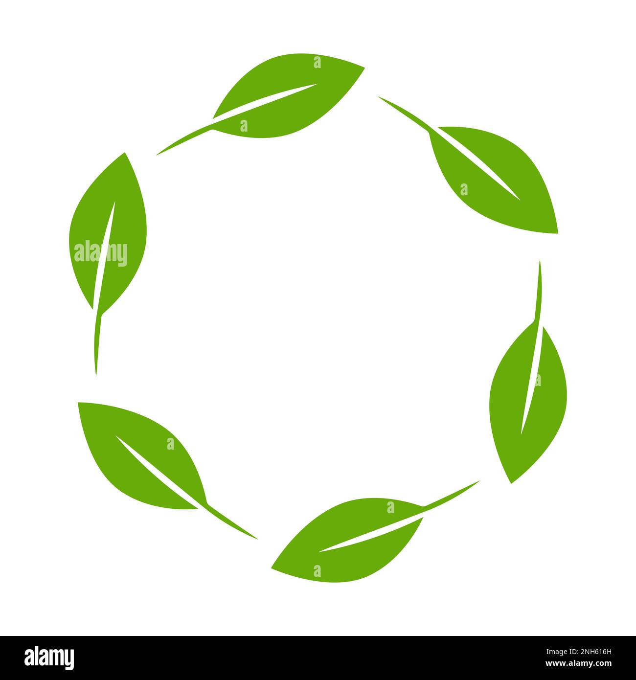 riutilizzo verde energia icona foglia vettoriale simbolo circolare potenza ecologia concetto di sostenibilità per la progettazione grafica, logo, sito web, social media, app mobile, Illustrazione Vettoriale