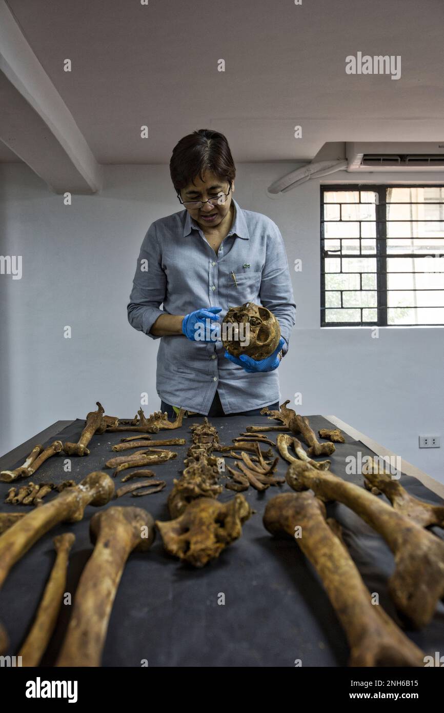 Patologo forense Dr. Raquel Fortun, Manila, Filippine, guerra alla droga Foto Stock