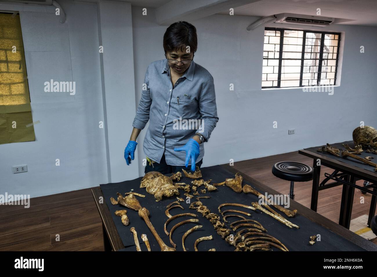 Patologo forense Dr. Raquel Fortun, Manila, Filippine, guerra alla droga Foto Stock