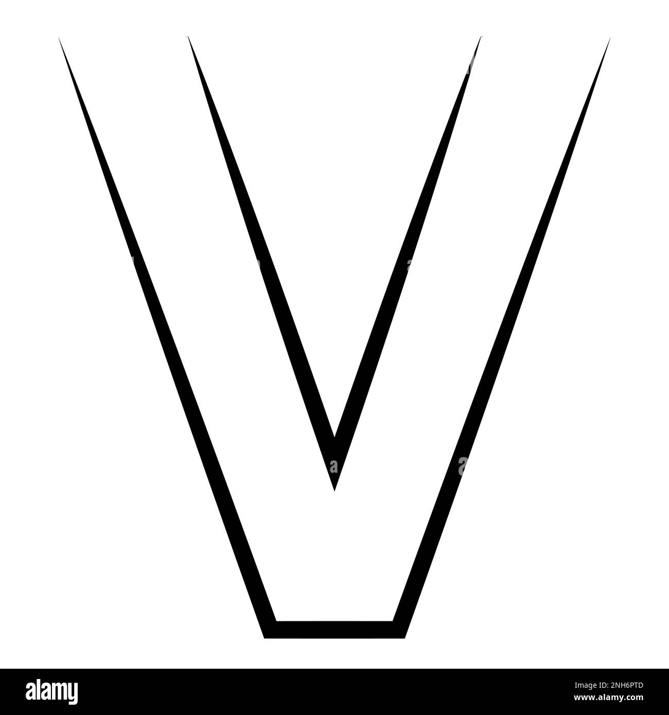 Lettera v logo, icona up vittoria alfabeto, v logo, emblema Illustrazione Vettoriale