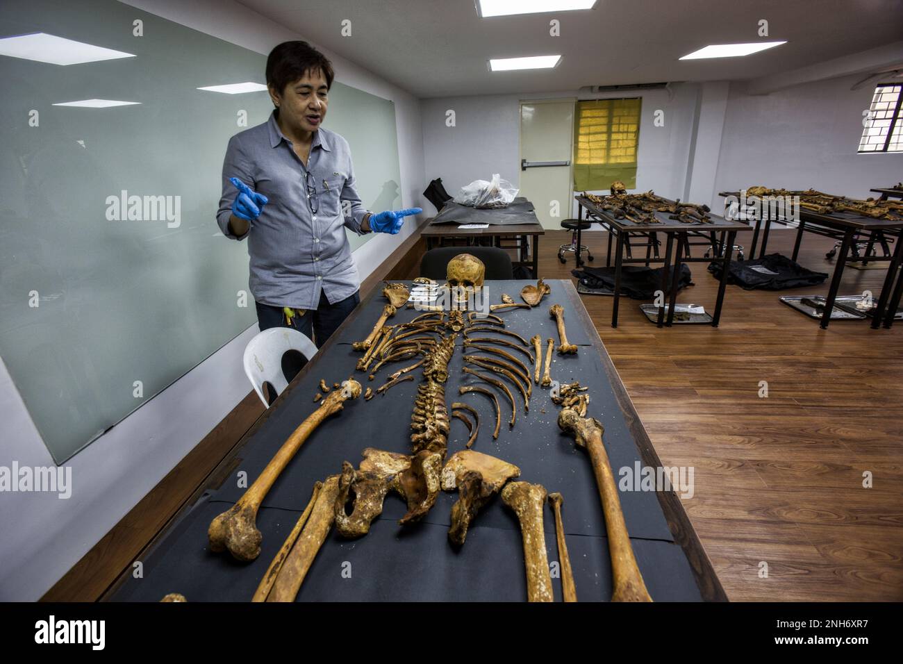 Patologo forense Dr. Raquel Fortun, Manila, Filippine, guerra alla droga Foto Stock
