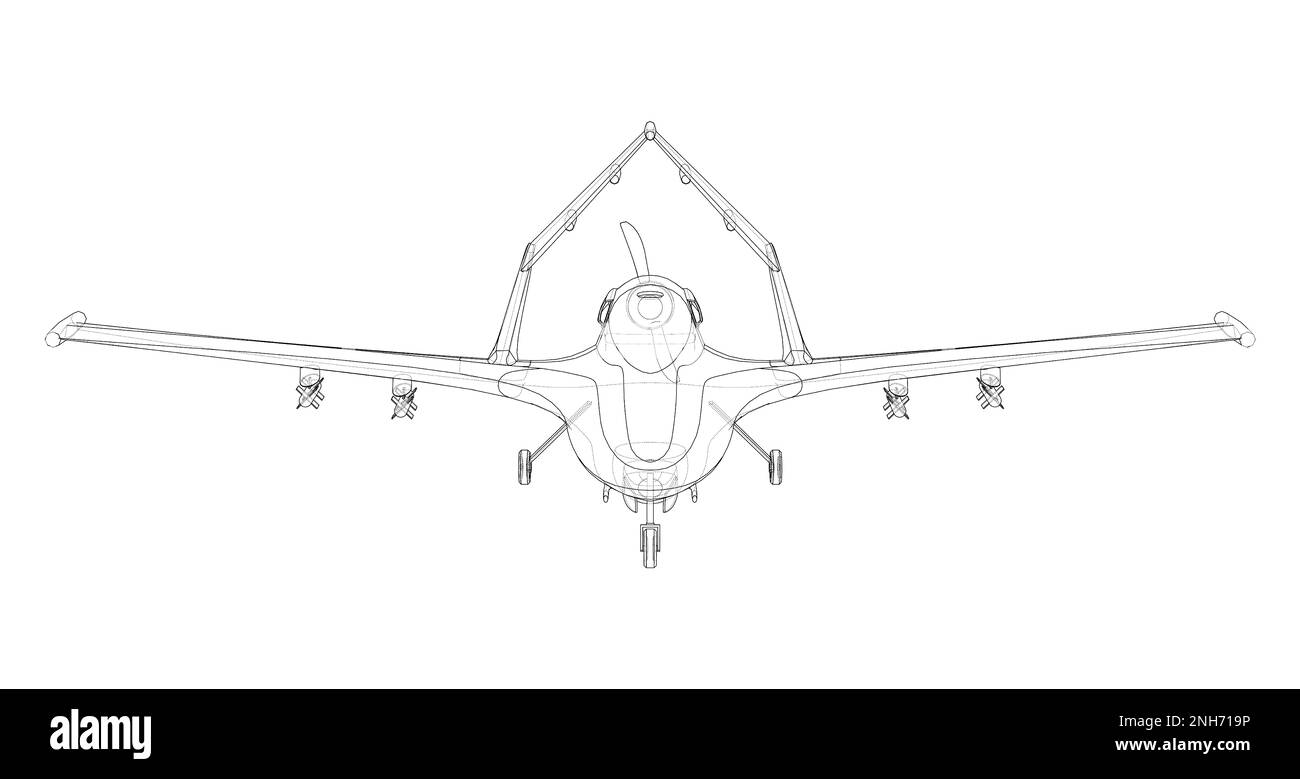 Predator militare fuco Foto Stock