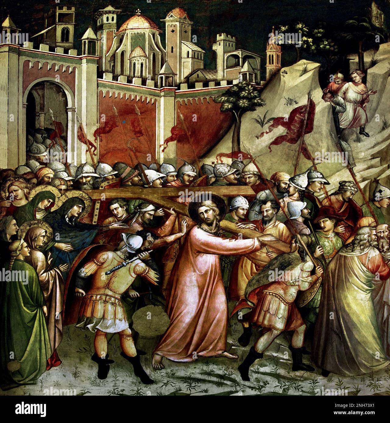 Pittura murale fresco - Chiesa e Museo di Santa Croche, di Leon Battista  Alberti 1470 Firenze Italia ( la Basilica di Santa Croce chiesa francescana  di Firenze, Italia. E Piazza di Santa