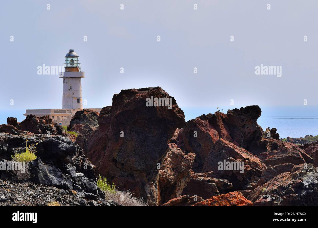 Faro di Punta Spadillo, Pantelleria Foto Stock