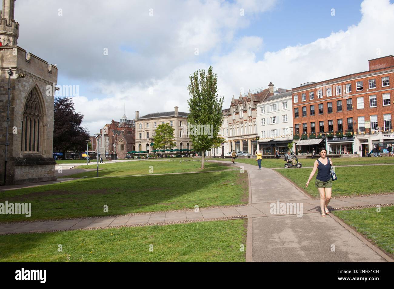 Viste di Exeter dalla Cattedrale di Devon nel Regno Unito Foto Stock