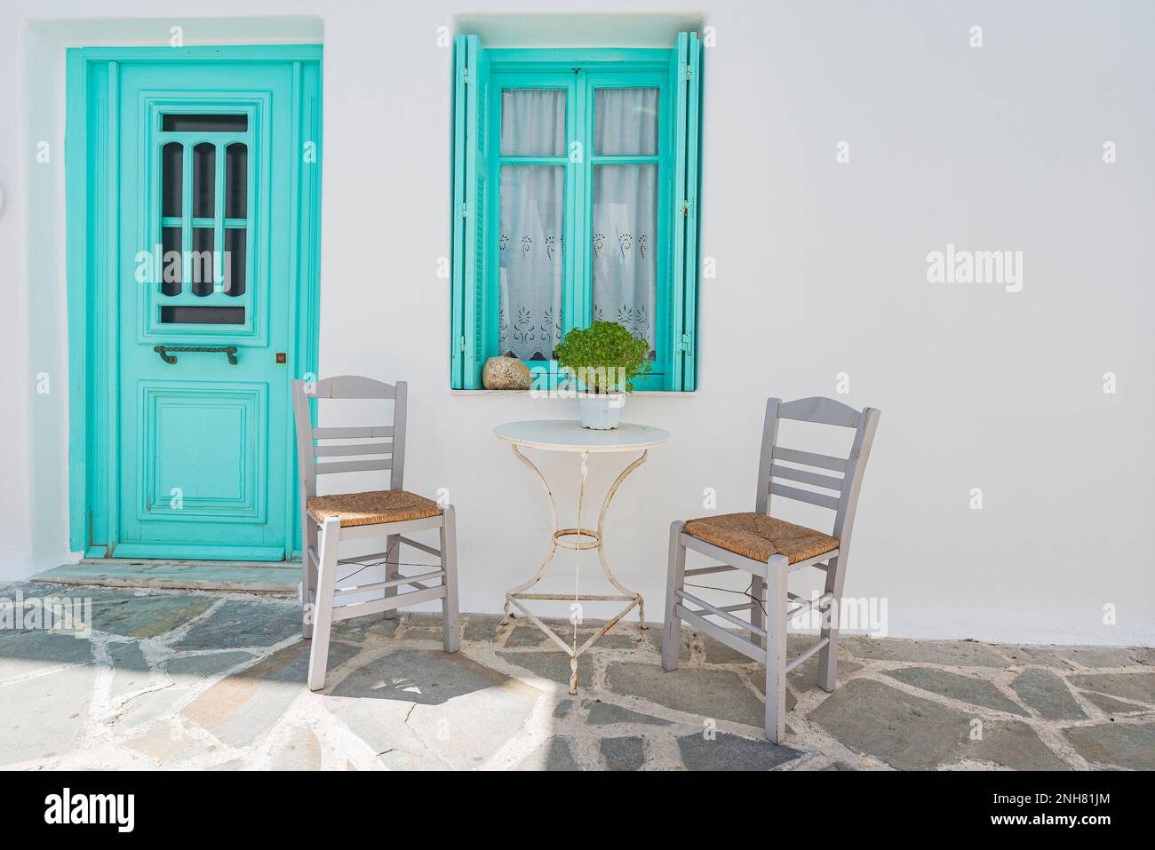 Casa caratteristica nel centro storico di Naxos, Grecia Foto Stock