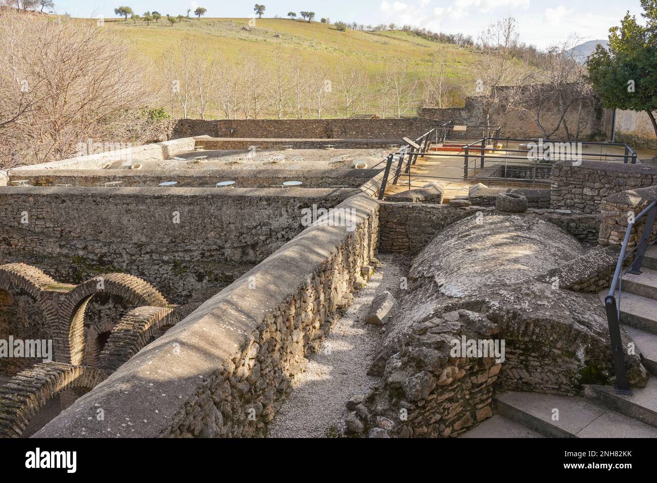 Bagni arabi Ronda nel vecchio quartiere ebraico 13th e 15th, monumento, Ronda, Andalusia, Spagna. Foto Stock