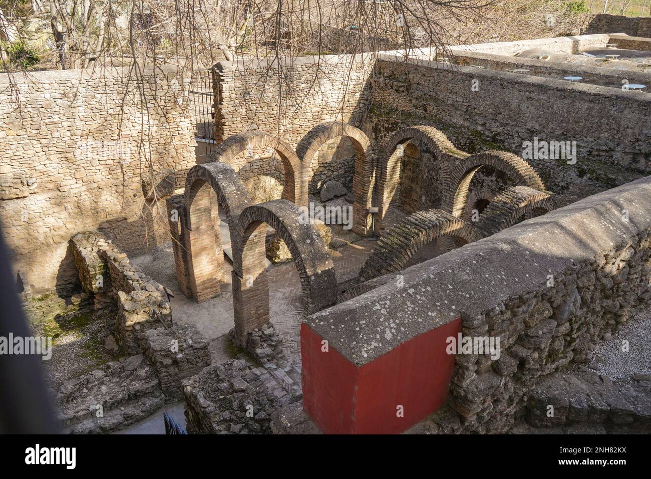 Bagni arabi Ronda nel vecchio quartiere ebraico 13th e 15th, monumento, Ronda, Andalusia, Spagna. Foto Stock
