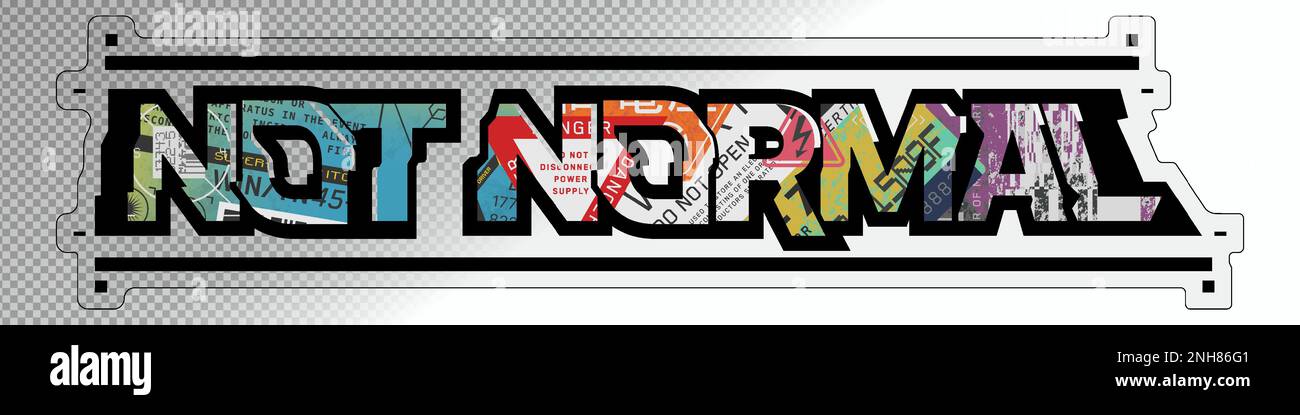 Decalcomania cyberpunk. Adesivo vettoriale, etichetta in stile futuristico. Illustrazione Vettoriale