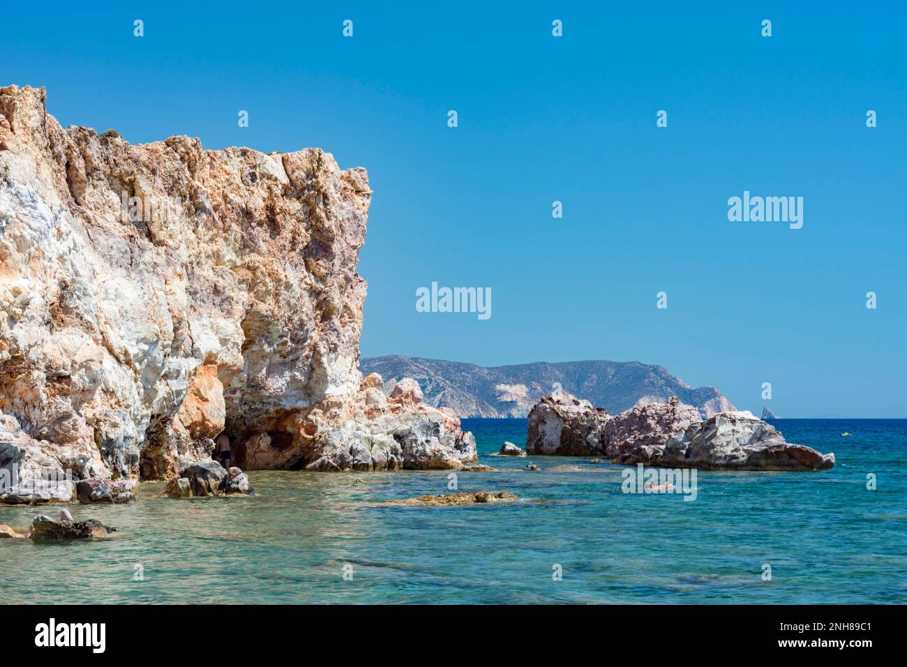 Kastanas Beach, Milos Foto Stock