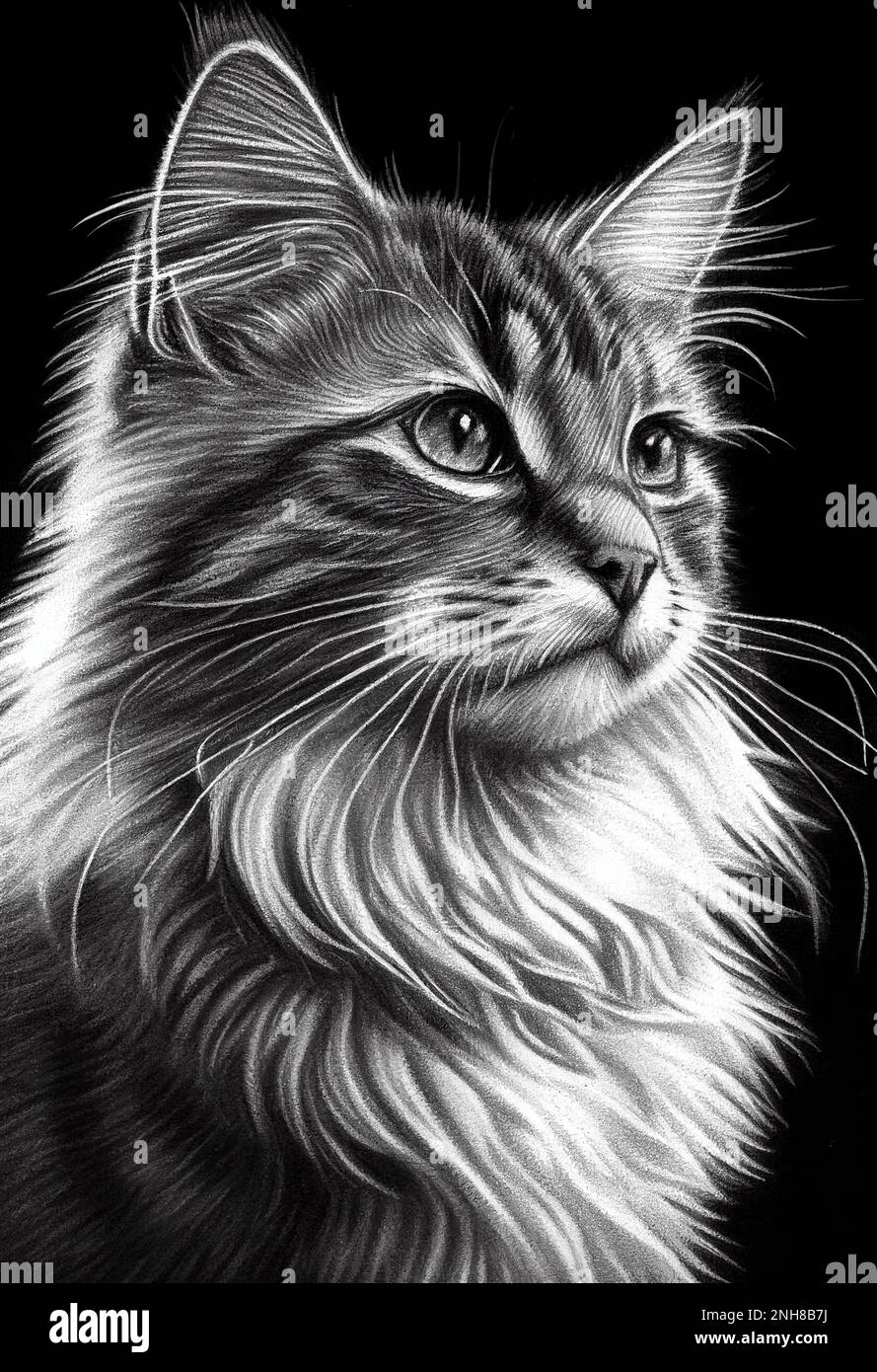 Matita disegno gatto immagini e fotografie stock ad alta risoluzione - Alamy