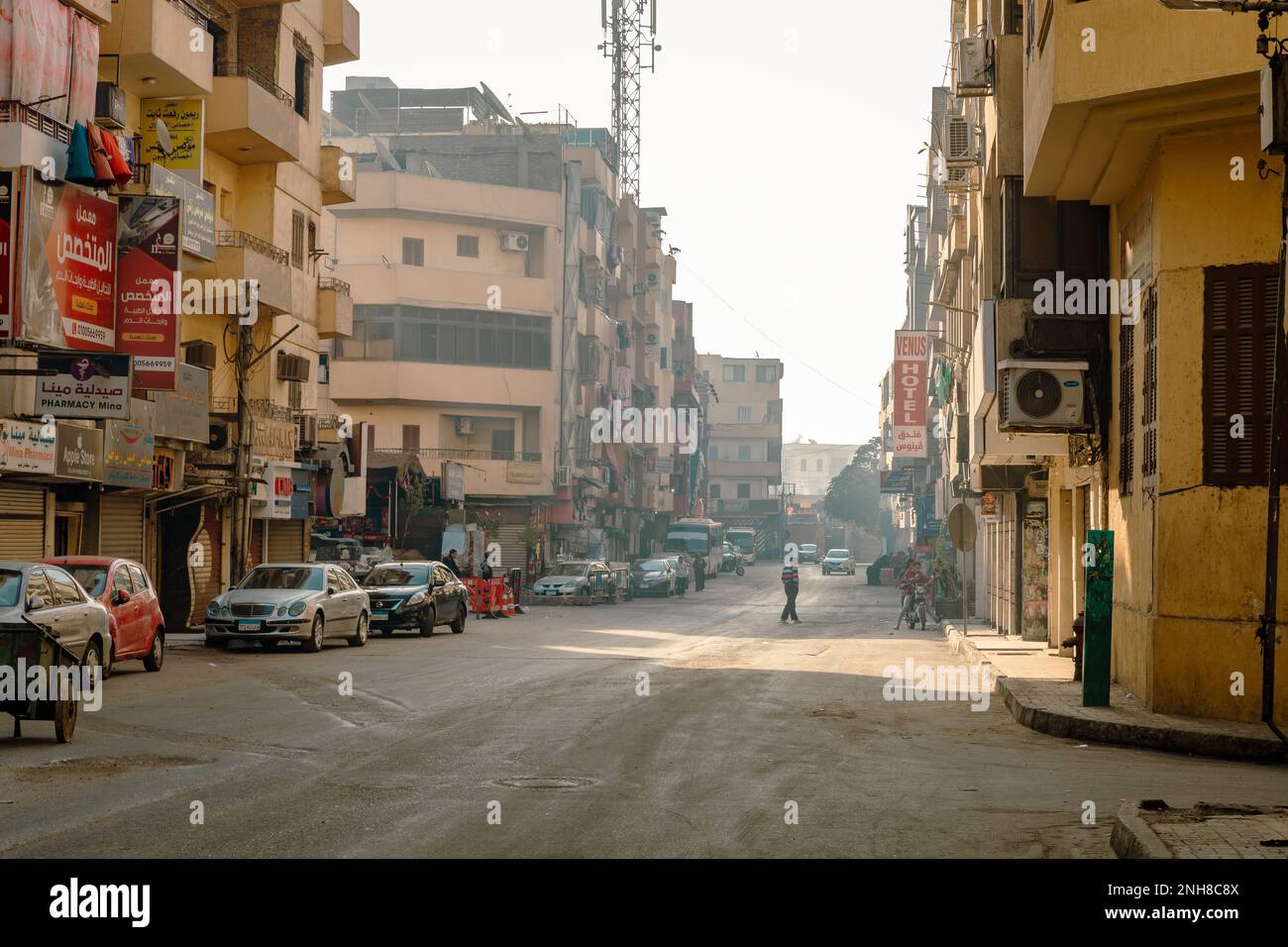 Case tradizionali nella città vecchia di Luxor, Egitto. Foto Stock