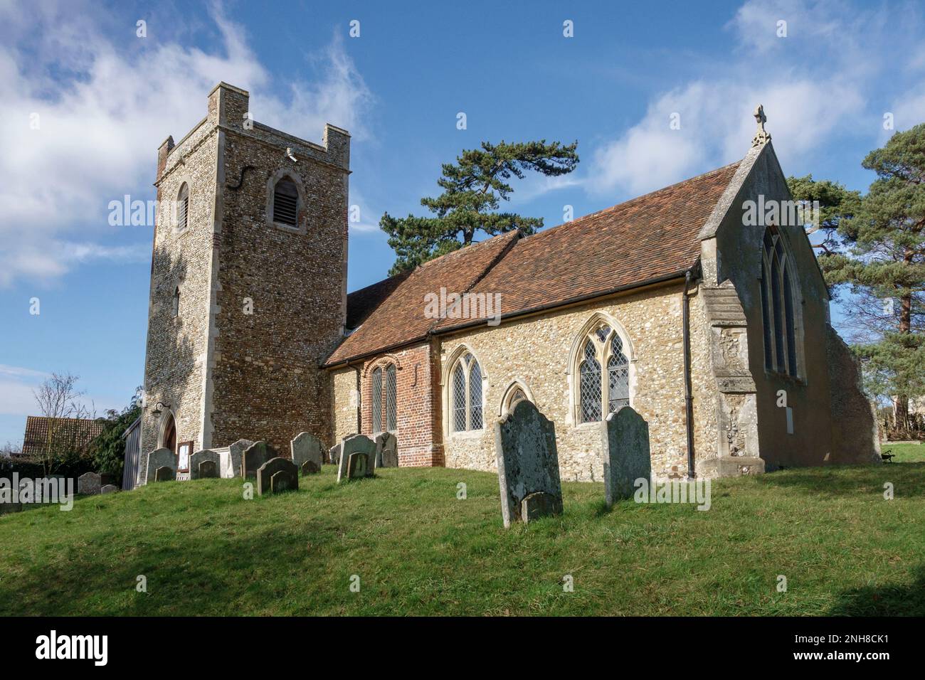 All Saints Church, Little Bealings, Suffolk, Regno Unito Foto Stock