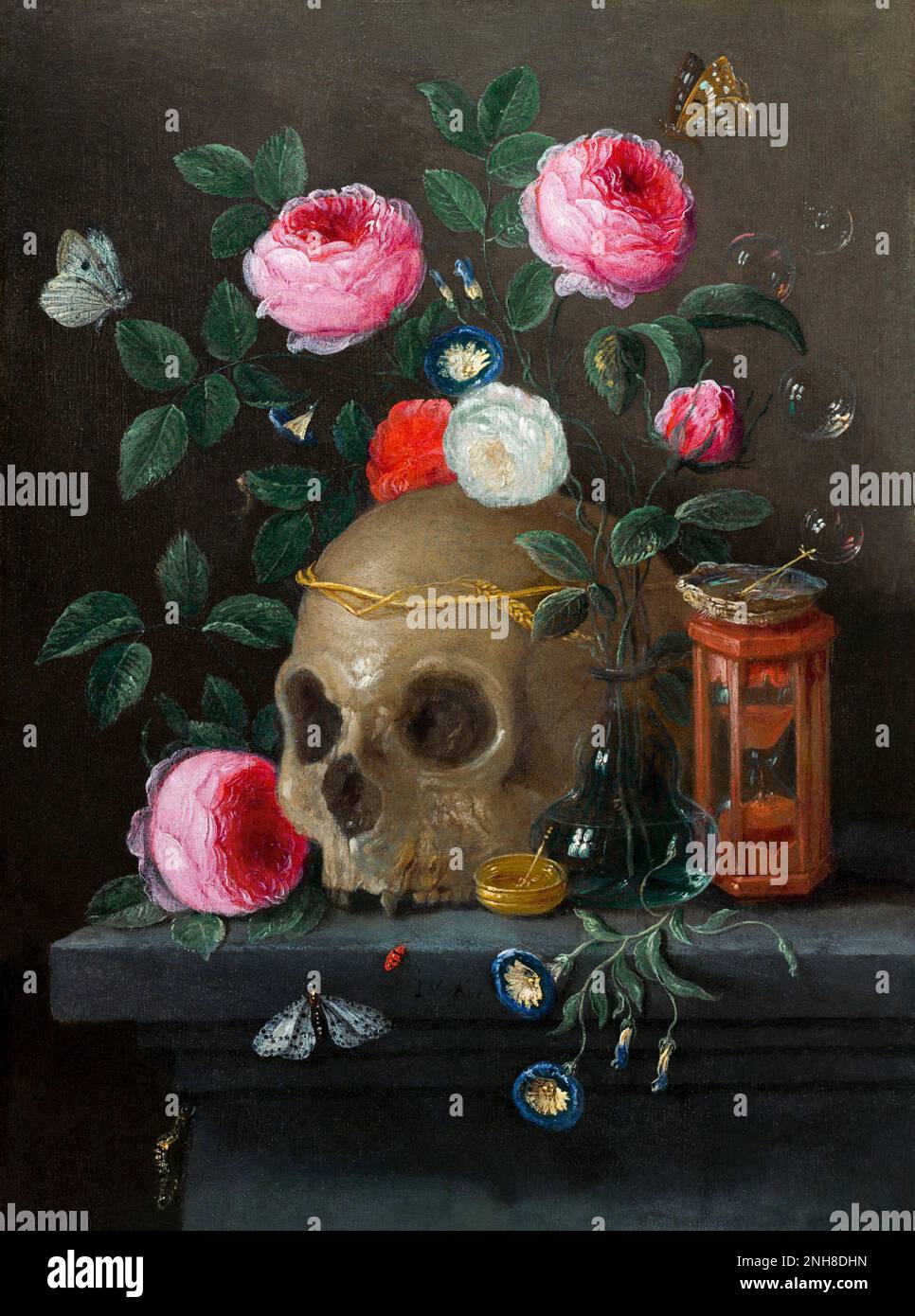 Vanitas Still Life (ca.1665–1670) dipinto di Jan van Kessel Foto Stock