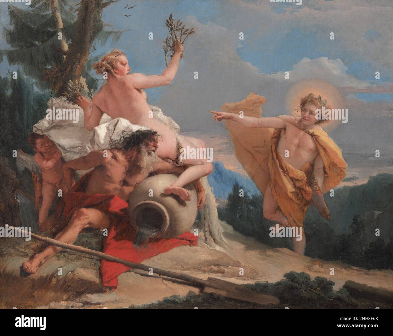 Giovanni Battista Tiepolo Apollo perseguendo Daphne circa 1755/1760 Foto Stock