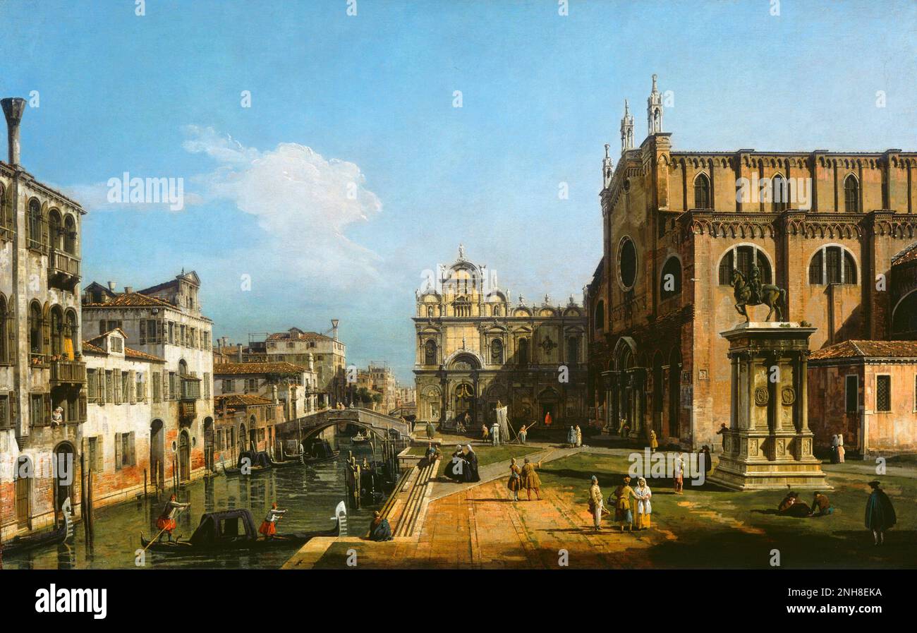Bernardo Bellotto il campo di SS. Giovanni e Paolo, Venezia 1743/1747 Foto Stock