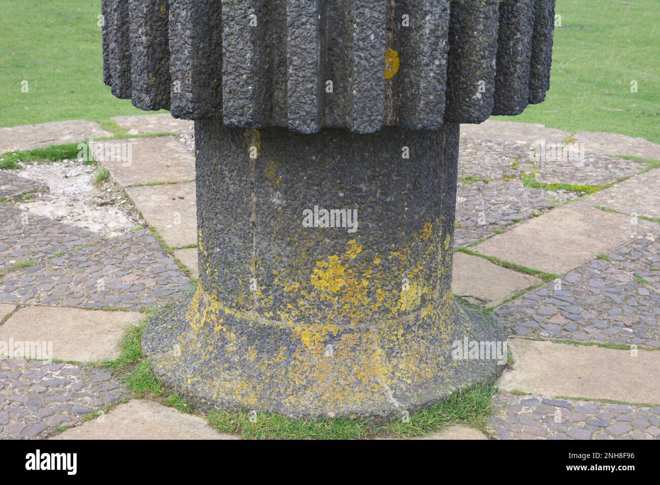 Primo piano del toposcopio sulla cima della collina di Cleeve, nel Cotswolds, Gloucestershire, Inghilterra, Regno Unito Foto Stock