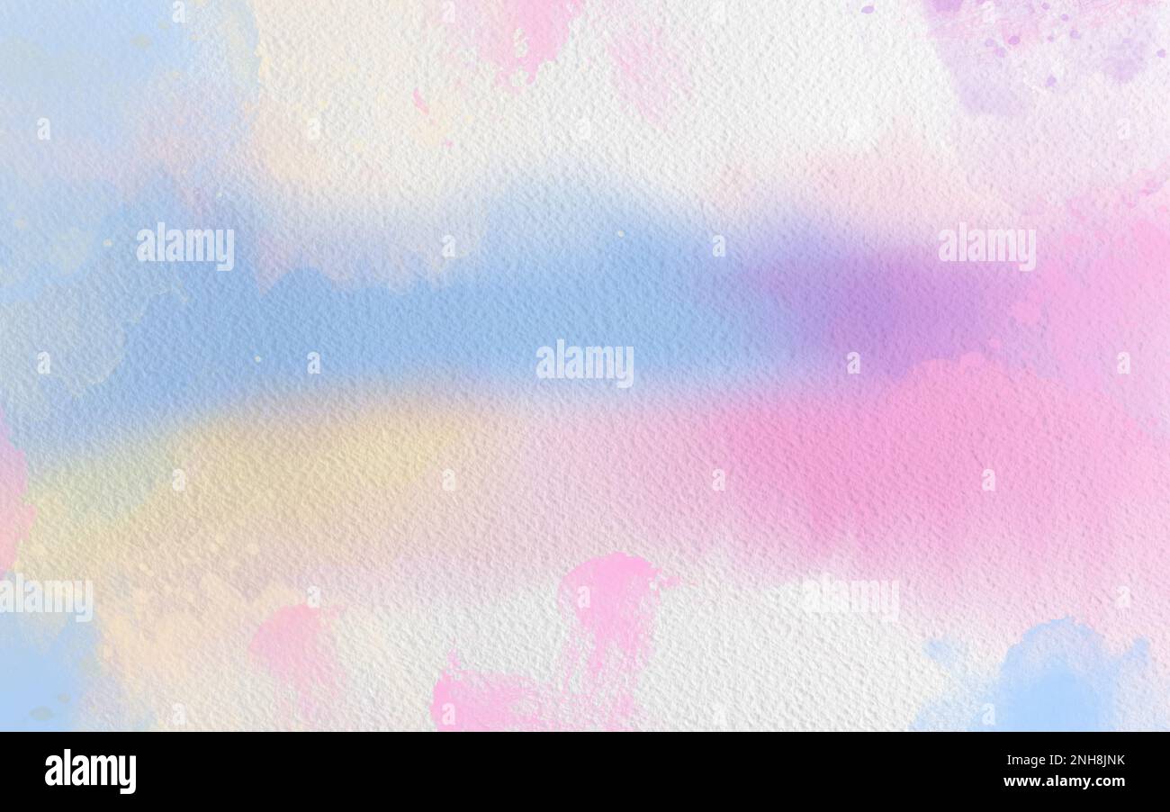 Sfondo astratto giallo, viola, arancione, rosa, bianco. Spazio di copia per banner, design, poster, sfondo. Acquerello colorato ad alta risoluzione Foto Stock